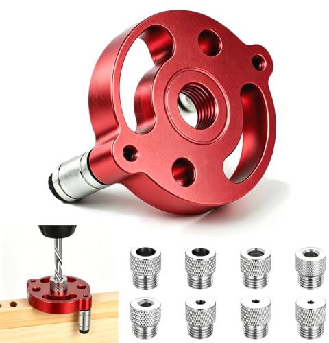 Bohrschablone,Holzbearbeitungs Bohrhilfe mit 3/4/5/6/7/8/9/10mm Bohrbuchsen
