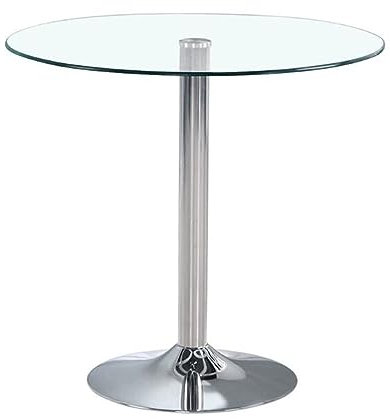 Litet runt härdat glasbord | modernt runt bord för möten/gäster | hemmiddag/soffbord | elegant design för alla utrymmen