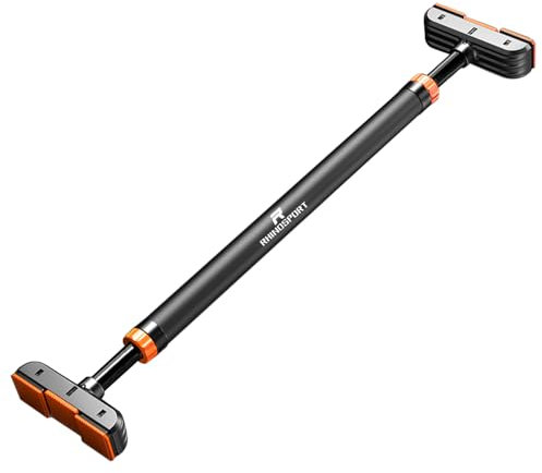 RHINOSPORT Klimmzugstange Türrahmen ohne Schrauben mit Neues Drehbares Zahnradschloss, Klimmzugstange verstellbar 69-92 cm, Tragkraft bis 200 Kg