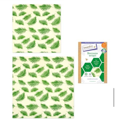 beeskin 2er Set (m, l) Bienenwachstuch (Palmblätter)