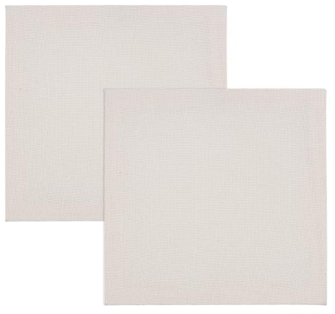 OLYCRAFT 2 Stück Punch Needle Rahmen 25x25x1.8cm Rug Hooking Rahmen Holzrahmen Bedeckt Mit Baumwolltuch Punch Fabric Rahmen Tufting Rahmen Wollrahmen Für DIY Craft Dekoration
