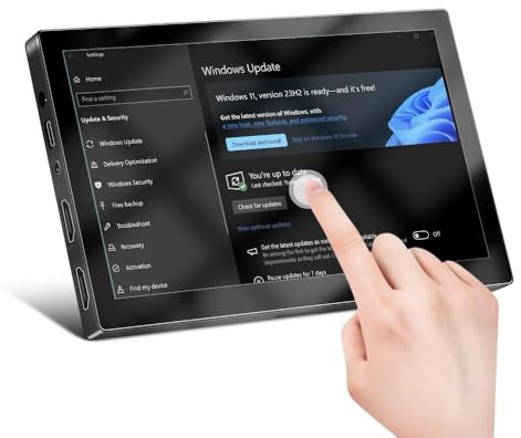 JQVDE 7/8 Inch Touchscreen Portable Monitor HD Small Monitor Fit For Raspberry Pi Fit For Laptop PC Fit For Xbox Fit For PS4/5 Fit For Switch Fit For Built-in Speakers(8 - Touch monitor)