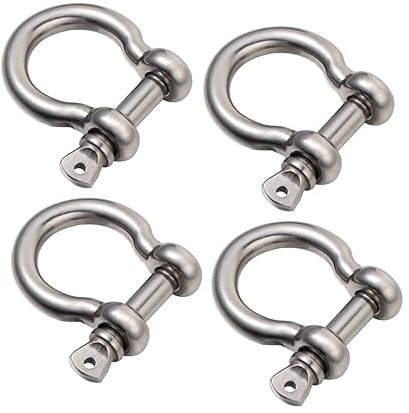 Garneck 4pièces Manilles d Manilles Forme Cheval Acier Inoxydable De Lévage Robustes Métalliques Durables