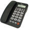 Telefono fisso da tavolo per la casa, telefono con filo con altoparlante, telefono fisso con segreteria telefonica digitale con ID chiamante in attesa di chiamata funzione vivavoce (nero)