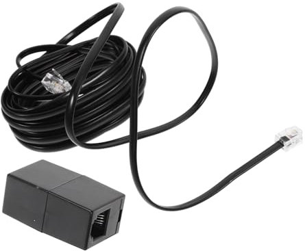 HOMSFOU Juego de Grapas para Cables Telefónicos 15Ft Abrazaderas Clips de Cable Eléctrico Compatible Teléfonos y Altavoces Instalación Rápida para Oficina y Hogar Negro