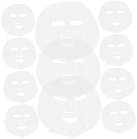 VICASKY Vorgeschnittene Gesichtsmasken aus Weichem Baumwolltuch 20,5x23cm für Schönheitssalons Hautfreundlich Atmungsaktiv 100 Stück