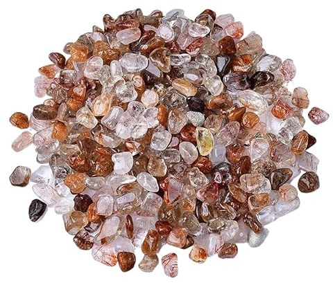 QCKNKMGG Pierre Originale pour Aquarium, Gravier cristallin Rouge 5-12 mm 500 g-1000 g for Aquarium, Pot de Fleurs, Paysage décoratif(7-9mm1000g)