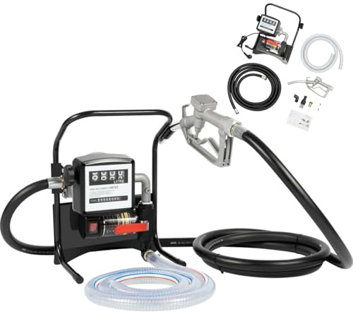 ROGONPDK Bomba eléctrica diesel de 220 V, bomba de transferencia de aceite, bomba de combustible 3600 R/min Upgrade Oil Change Pump 45 L/min, bomba de transferencia de fluidos diésel con mangueras de