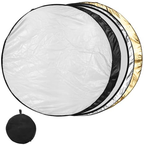 Operitacx Pannelli Riflettenti Per Fotografia Riflettore Diffusore Per Luce Fotografica Riflettore Portatile Pieghevole Per Illuminazione Servizi Fotografici All Aperto