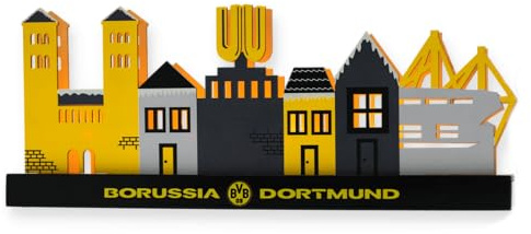 Borussia Dortmund Skyline Deko-Objekt, BVB Stadtsilhouette, Schwarz-Gelb, Offizielles Merchandise