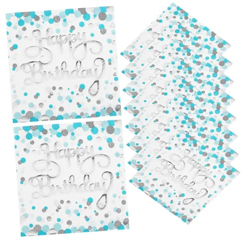 Mipcase Serviettes d'Anniversaire Bleu Sarcelle 40 Pièces Serviettes en Papier à Pois Bleus Jetables Design Chic Estampé pour Mariage Fête Prénatale Célébrations Nettoyage Rapide