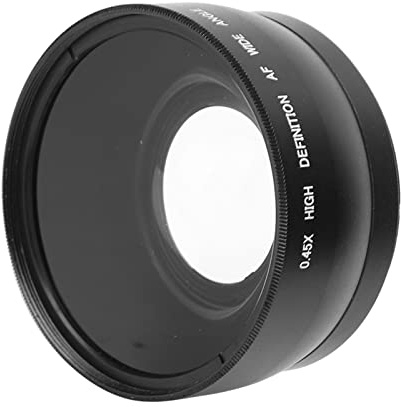 LUCKDANO Objectif Grand Angle 58 Mm Macro 0,45X pour Appareil Photo avec Filetage Avant de 62 Compatible Les Objectifs Diamètre Adaptateur Convertisseur Ultra-Large