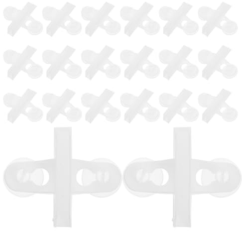 Kisangel 20pcs Aquarium Separator Divider Clips White Mesh Board Reusable Isolation Clips for Fish Tank Glass Suction Cup Holder