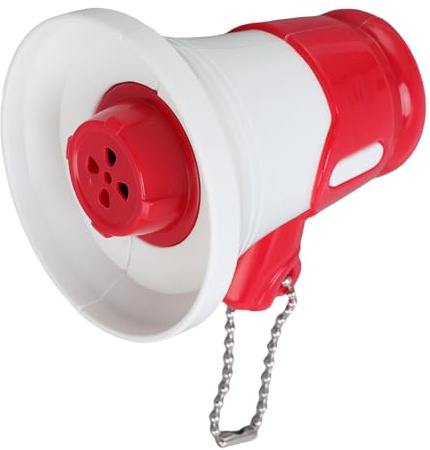 Srliya Megaphon 3 Stück Mini-Megaphon-Spielzeug für Kinder, Lustiger Musik-Lautsprecher, Schlüsselanhänger mit Integrierten Liedern, Rollenspiel-Requisite für Kinder (Rot)