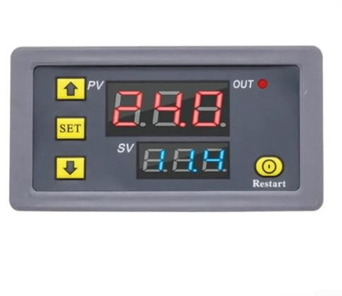 220 V digitales Zyklus-Timerrelais mit Dual-LED-Display, Multi-Modus-Kontrollschalter bietet flexible Zeitmessung von Sekunden zu Stunden