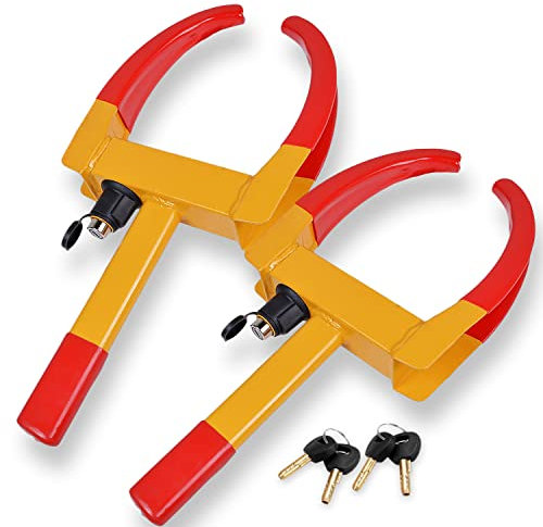 creatspaceIT 2 Pezzi-Ganascia Bloccaruota Ruota antifurto blocca Ruota per rimorchio per Auto