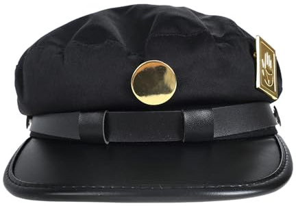 CoolChange Jotaro Kujo cosplay-hatt | Japansk keps med visir för JoJo's Bizarre Adventure-fans, svart, One Size