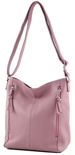 modamoda de T195 Damen Leder Schultertasche Umhängetasche handmade in Italy