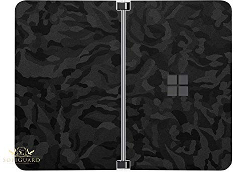 SopiGuard Sticker for Surface Duo Phone Edge-to-Edge Precision Vinyl Skin Wrap (Camo Black)