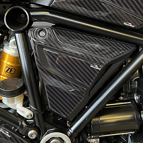 Resin Bike Aufkleber für Motorrad Kompatibel mit Bmw R 1250 GS Adventure Triple Black 2021-2024. Seitliche Schutzabdeckungen des Luftfiltergehäuses vor Stößen.Paar 3D-Harzklebstoffaufkleber - Sticker