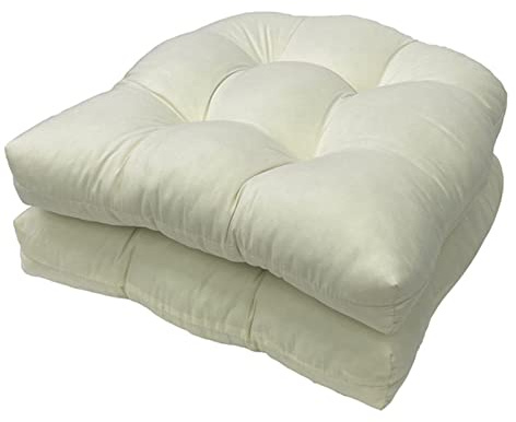 ZOYIEP 2er Set Sitzkissen Stuhl,Kissen Stuhlauflage Stuhlkissen,Auflagen Sitzpolster Polsterauflagen Gartenstühle Sitzauflagen,Waschbar und Pflegeleicht Auflage Sitzkissen Outdoor (Beige,48x48cm)