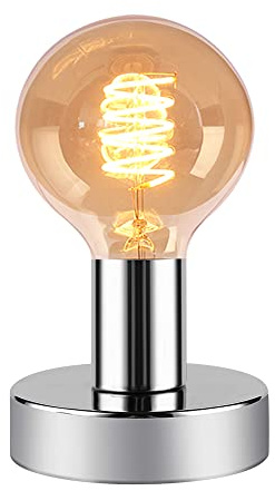 YKCGG Industrial Table Lamp Base,Small Polished Metal Desktop Light Sockets Base Only,Vintage E26/E27 Edison Screw Light Bulb Holder Base,with 6ft Cord Switch Plug Bulb Base Holder（Silver）
