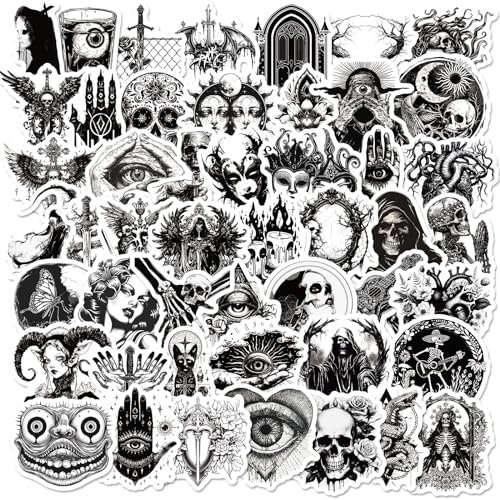 50Pcs Water Bottle Stickers Laptop Stickers Waterproof Vinyl Sticker Bulk Variety for Luggage Computer Skateboard Bicycle Skate Bike for for Kids Teens Girls (BP-T1866)