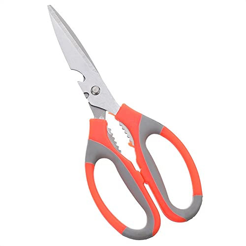 Kitchen Shears Ultra Sharp Stainless Steel Multifunctional Stainless Steel Kitchen Detachable Shears Heavy Duty Meat Scissors Chicken Poultry Fish Herbs Food Scissors Carving (As shown, One Size)