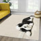 Alfombra de 60 x 110 cm Antideslizante Amarillo Pelo Corto Impresa para habitación niños Lavable Alfombra Cachorro Tumbado en el Suelo Adolescentes Sala de Estar decoración de Sala