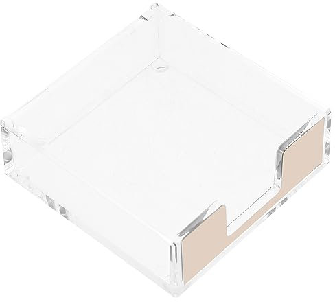 MAGICLULU Transparenter Notizzettelhalter Notizblockhalter Spender Memohülle Fürs Büro Schreibtischorganizer Memoblockorganizer Memohalterbox Bürobedarf Memoblockhülle Memoblockspender