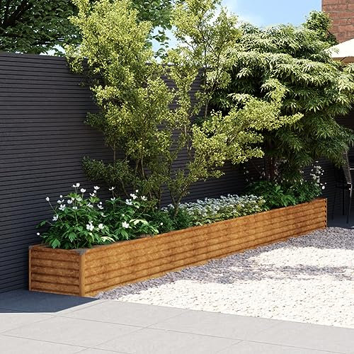 Xichuzi Jardinera Acero corten 482x50x36 cm, Huerto Urbano Terraza, Jardineras Exterior, Jardineria Maceteros, Mesa De Cultivo, Huerto En Casa 151979