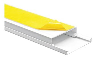 Canalina passacavi fili elettrici muro adesiva 40x16 mm 2 metri kit da 10 pezzi 20 metri