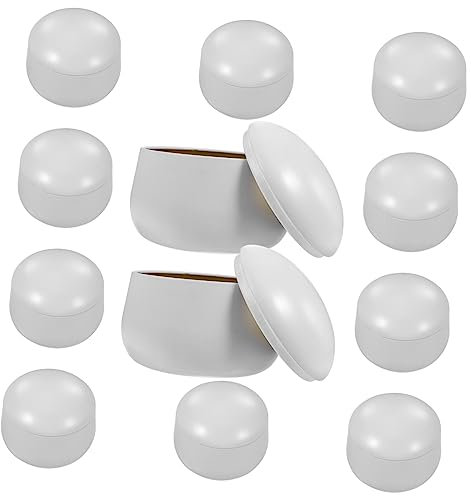 Veemoon 12pcs 8oz White Tinplate Candle Making Jars for DIY Craft