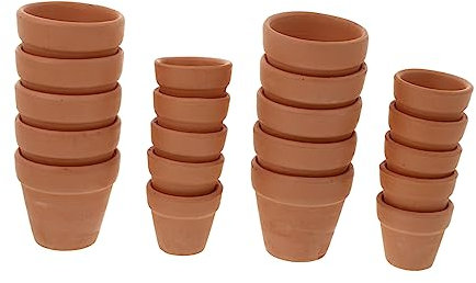 Toyvian 20piezas Macetas De Cerámica Roja Floreros Creativos y Duraderos para Plantas Contenedores De Flores Prácticos y Reutilizables