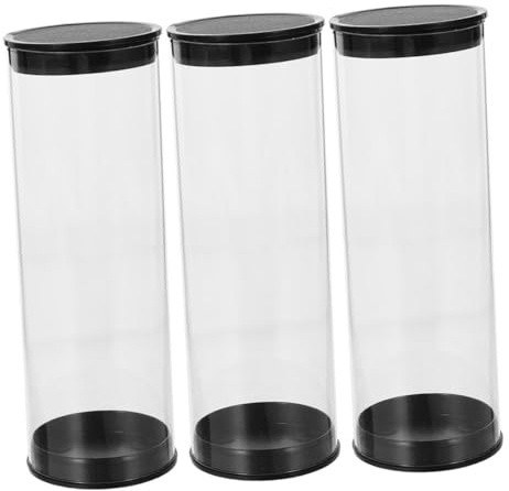 SOPOTUTU 3Pcs Transparent Golf Ball Tubes Portable Golf Ball Case Clear Display Box Small Easy Clean Holder for Outdoor Storage and Collection