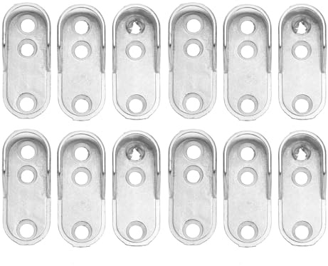 Toyvian 12 pezzi Supporti per Asta Armadio in Ferro Spesso Staffe Reggi Bastoni per Appendiabiti Resistenti e Facili da Installare Adatti per Tubo Armadio in Inossidabile