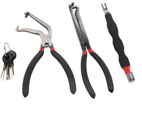 Jotekonoby Elektrische Trennzange, 3-teiliges Set mit 8 Klemmstift-Entferner-Werkzeugen für elektrische Steckverbinder und Auto-Kabelbaum