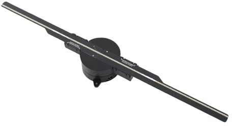 Proiettore 3D con ventola olografica 3D WiFi da 16,5 pollici, immagini senza bordi, 100-240 V, 2000 x 224 con 224 perle luminose a LED Immagini senza bordi
