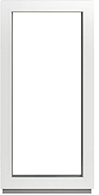 Framex Festverglasung 50 x 110 cm Weiß 2-fach, festes PVC Kellerfenster mit 32 mm Verglasung (4/24/4), für Garage, Gartenhaus und Nebenraum, BxH 500 x 1100 mm