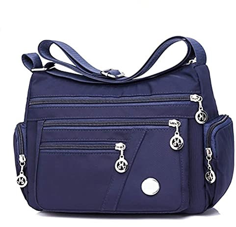 Wination Nylon-Umhängetasche, mehrere Taschen, größere Kapazität, lässige Crossbody-Handtasche für Frauen, wasserdichte Nylon-Schulterhandtaschen, Messenger-Tasche,