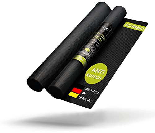 LILENO HOME Schubladenmatte 30x150 cm (Schwarz) 2er Set - Antirutschmatte | Schubladen als Schubladeneinlage für Kühlschrank - Schublade Einlagen zuschneidbar als Antirutschmatten Küche