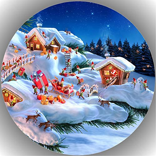 Fondant Tortenaufleger Tortenbild Geburtstag Weihnachten/ Xmas/ Christmas K15.