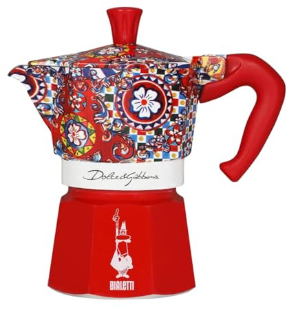 Cafetière italienne Bialetti Moka Express 0005329 6 Tasses D et G Rouge