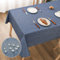 AooHome Tischdecke Abwaschbar, Blau Tischdecken 100x140cm Leinen-Optik Tischtuch aus Polyester Wasserabweisend mit Lotuseffekt, Dauerhaft Kratzfest für Wohnzimmer, Esszimmer, Balkon, Garten