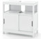 GOPLUS Meuble sous Lavabo, Meuble évier de Salle de Bain avec Etagère, Découpe en U, 2 Portes Coulissantes, Meuble de Salle de Bain, Meuble sous Lavabo Colonne, 60x30x60cm, Blanc