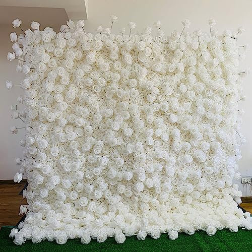 Panneaux muraux 3D en soie imitation fleur de rose pour décoration murale intérieure et extérieure