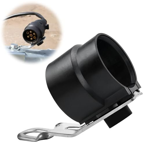 BHHTBB Supporto per rimorchio, ciondolo a forma di timone, per adattatore da 7 a 13 poli, con piastra di montaggio in metallo, girevole