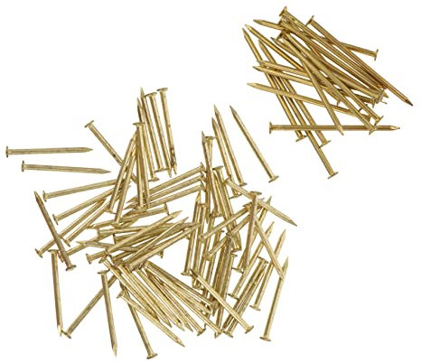 COSMEVIVI 2 Set Di Chiodi Rotondi in Ferro Per La Riparazione Di Mobili Chiodi Di Fissaggio Colore Dorato 2 Misure Disponibili