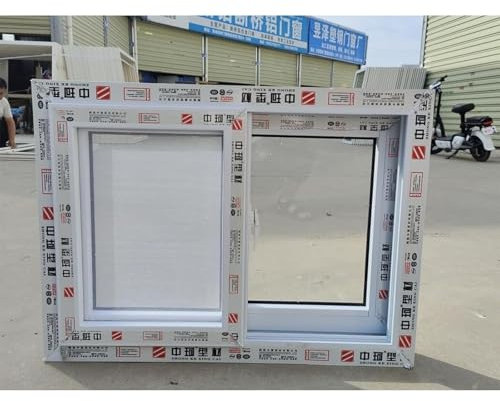 Generico Finestra Scorrevole Orizzontale da 25x16 pollici/63x40 cm/lucernario, finestre di Ventilazione a Filo Bianche per seminterrati, bagni, Garage e cucine di ristoranti, Sostituzione della Fines