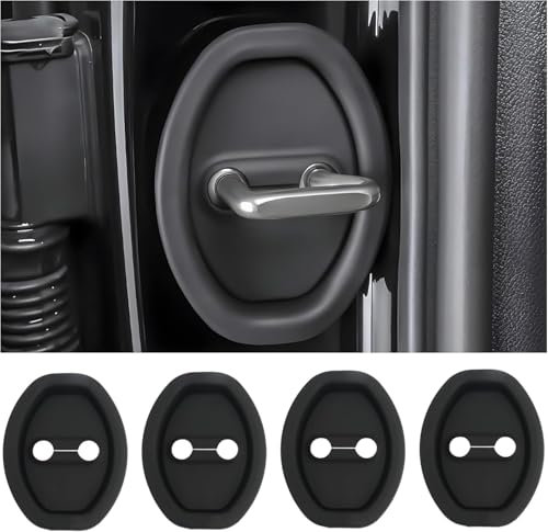 ZJGZNB 4pcs Car Silicone Door Latch Protective Cover,Compatible with Mercedes-Benz A-Class Sedan A180 A180d A200 A200d,Car Lock Accessories
